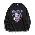 Anime Print T-shirt Men And Women Couple Long-sleeved Loose Casual Bottoming Top